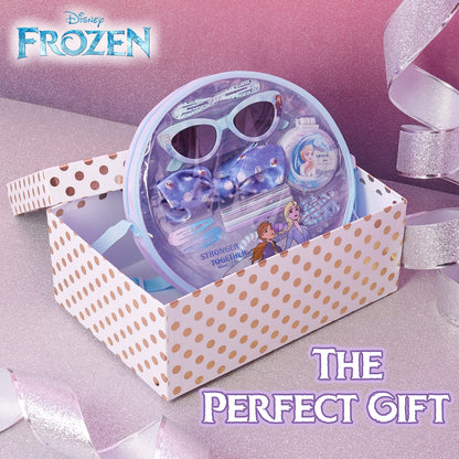 Disney Stitch Handbag for Kids Cute Shoulder Bag with UV400 Sunglasses Hair Clip Hairbands Hair Accessories for Girls Pretend Play Dress Up Stitch Gifts (Blue/Purple Frozen)