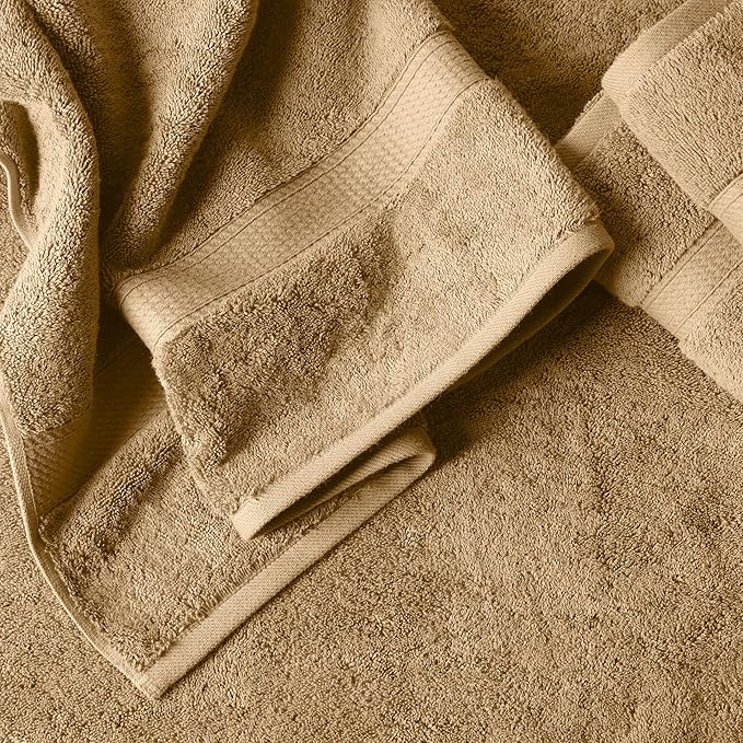 SUPERIOR Egyptian Cotton Pile 6 Piece Towel Set, Includes 2 Bath, 2 Hand
