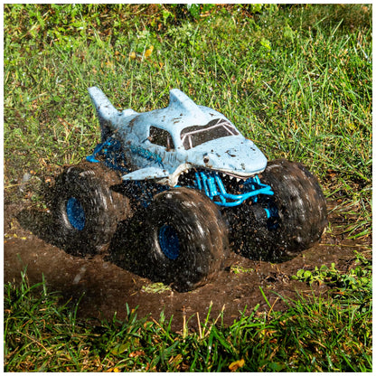 Monster Jam, Official Megalodon STORM All-Terrain Remote Control Monster Truck, 1:15 Scale