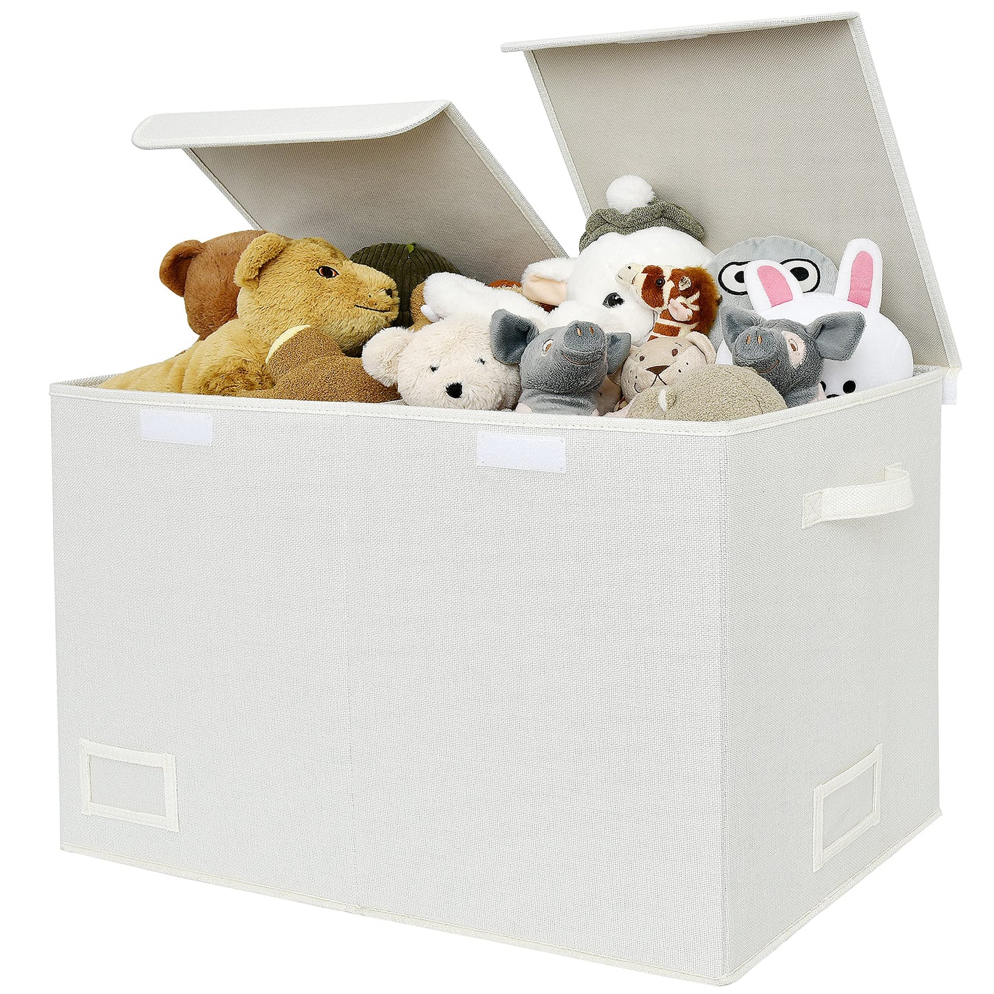 GRANNY SAYS Extra Large Storage Box, Pack of 1 Toy Storage Box, Foldable Storage Box with Lid, Toy Baskets for Kids, Toy Chest White Storage Box for Organising Baby Child's Living Room Toys and Stuff