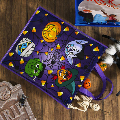 JOYIN 12PCS Halloween Large Treat Goody Tote Bags, 17” x 15” Halloween Candy Gift Bags Bulk, Goodie Snack Baggies for Kids Trick or Treating, School Classroom Gifts, Party Favor Supplies in 6 Designs