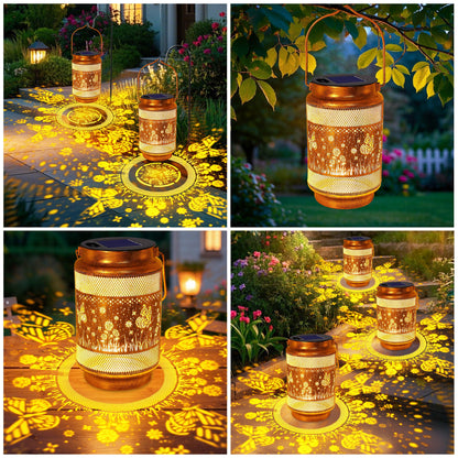 2 Pack Butterfly Solar Lanterns Outdoor Waterproof Garden Decor, Gifts for Mothers Day Women Mom Grandma Birthday, Metal Hanging Solar Lights for Outside Yard Patio Pathway Backyard Porch