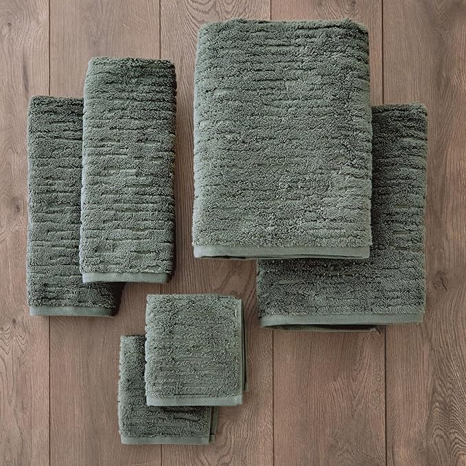 SKL Home CloudSoft 100% Cotton Luxury 6-Piece Towel Set, 600 GSM, Ultra Plush &