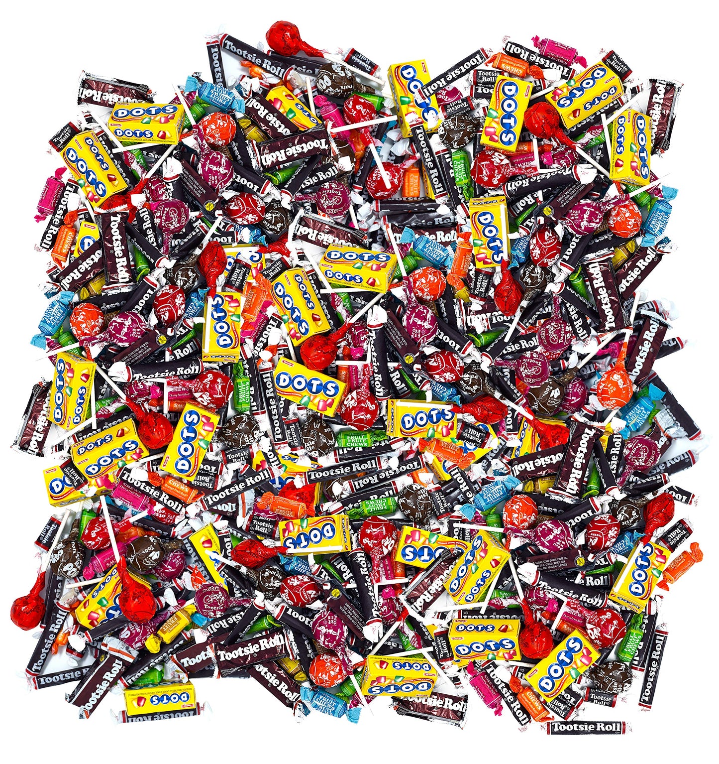 Holiday Ultimate American Old Fashioned Classics Wholesale Assortment Tootsie Roll DOTS Fruit Chews Tootsie Pops Variety Mix 170-Ounce 415-Piece Bag