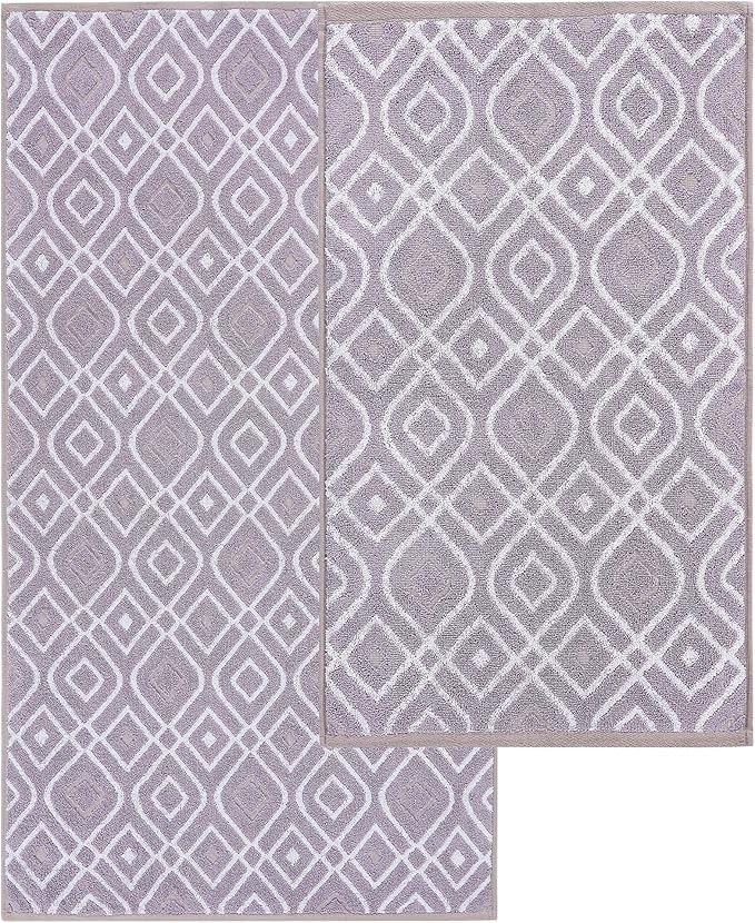 Modern Threads Oxford 6-Piece 100% Cotton Towel Set – Yarn Dyed Jacquard &