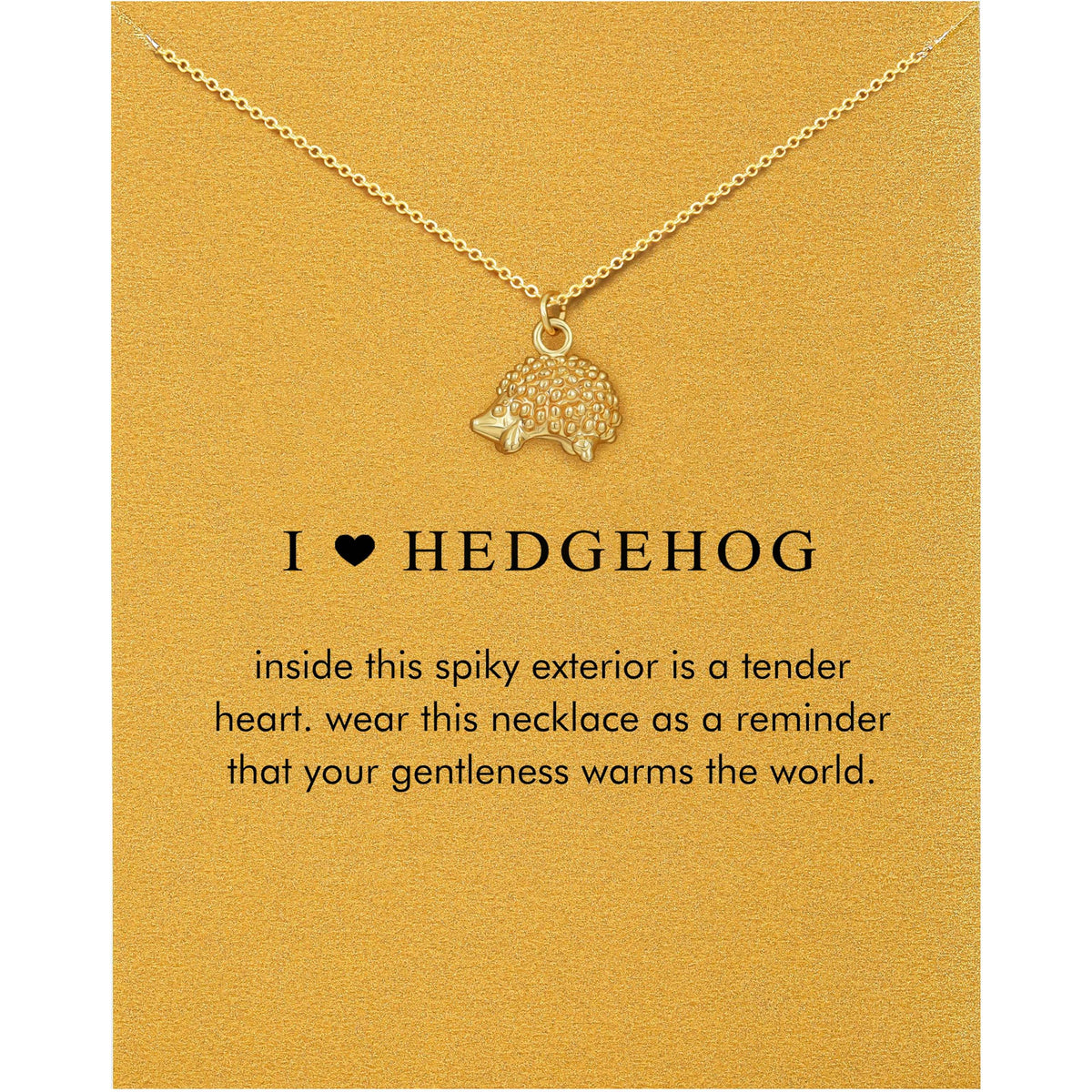 Baydurcan Hedgehog Necklace for Women, Hedgehog Gifts Cute Animal Pendant Jewelry, Inspirational Gift for Her