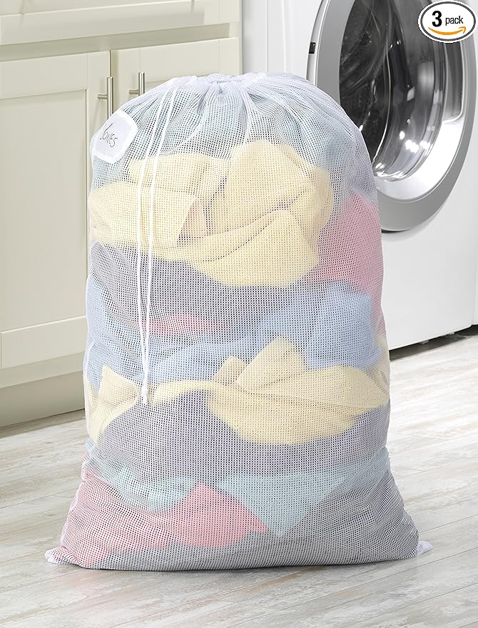 Whitmor Mesh Laundry Bag with ID Tag