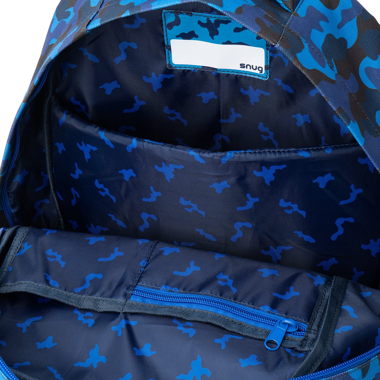 Snug Kids Backpack for School, Sports and Travel Perfect for Ages 4+ (Blue Camo)