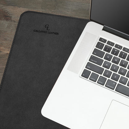 Gallaway Leather Desk Mat,Desk Writing Pad - Office Desk Pad, Medium 24" x 14" Black, Desk Mats on Top of Desks, Gift Ready Elegant Computer Desk Mat Desk Cover Desk Pad Protector PU Leather