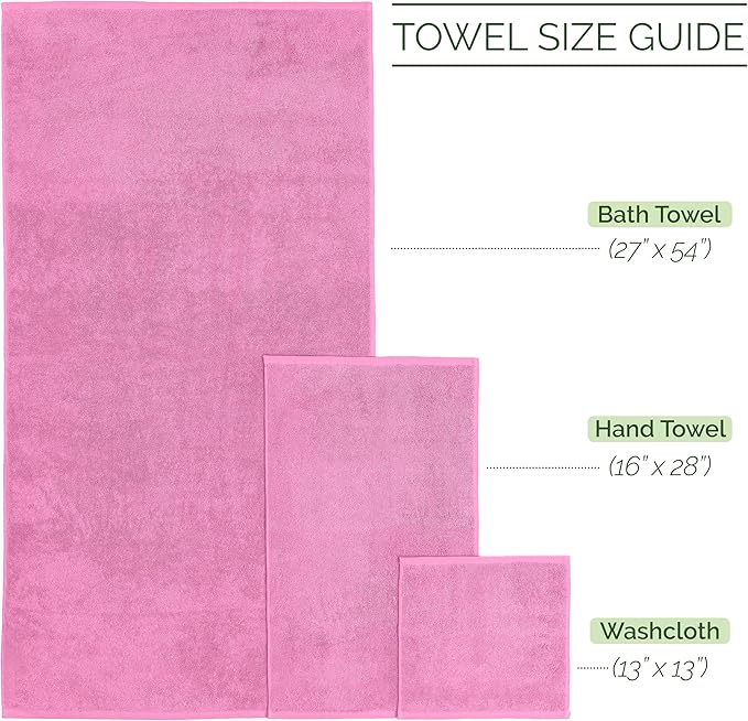 Elegant Comfort Luxury 6-Piece Towel Set, Premium Soft 100% Turkish Cotton