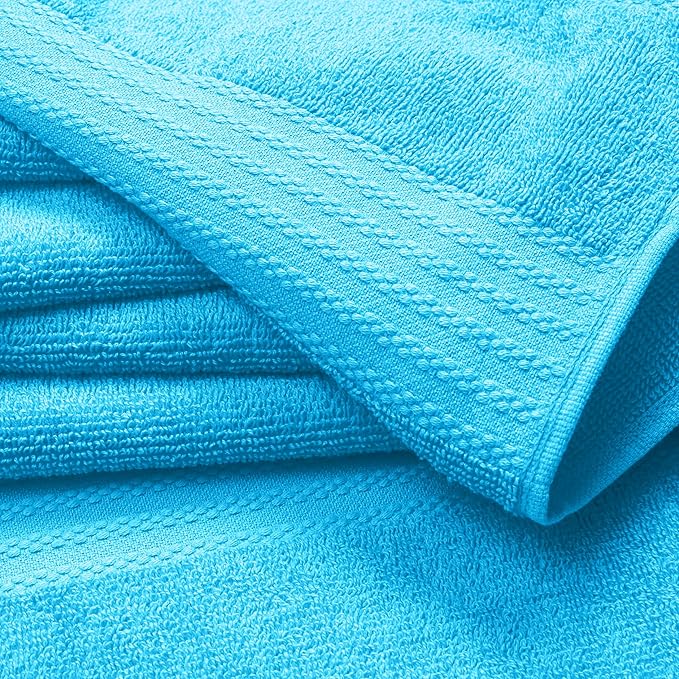 GLAMBURG Premium Cotton 4 Pack Bath Towel Set