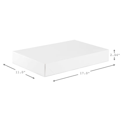Hallmark 17" XL Gift Boxes with Lids (12 White Robe Boxes, White) for Birthdays, Graduations, Christmas, Weddings, Bridal Showers