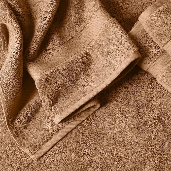 SUPERIOR Egyptian Cotton Pile 6 Piece Towel Set, Includes 2 Bath, 2 Hand