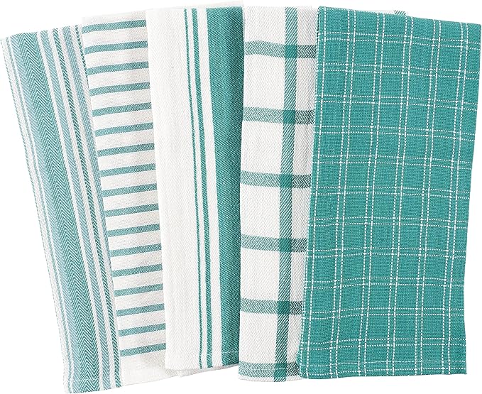 KAF Home Assorted Flat Kitchen Towels | 100% Cotton
