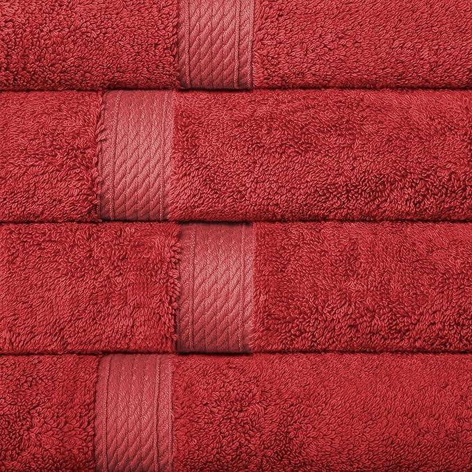 Superior Egyptian Cotton Solid Towel Set, Washcloths 13” x 13”, Hand Towels 20”