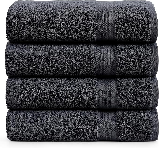 LANE LINEN 100% Luxury Cotton Bath Sheets Set of 4