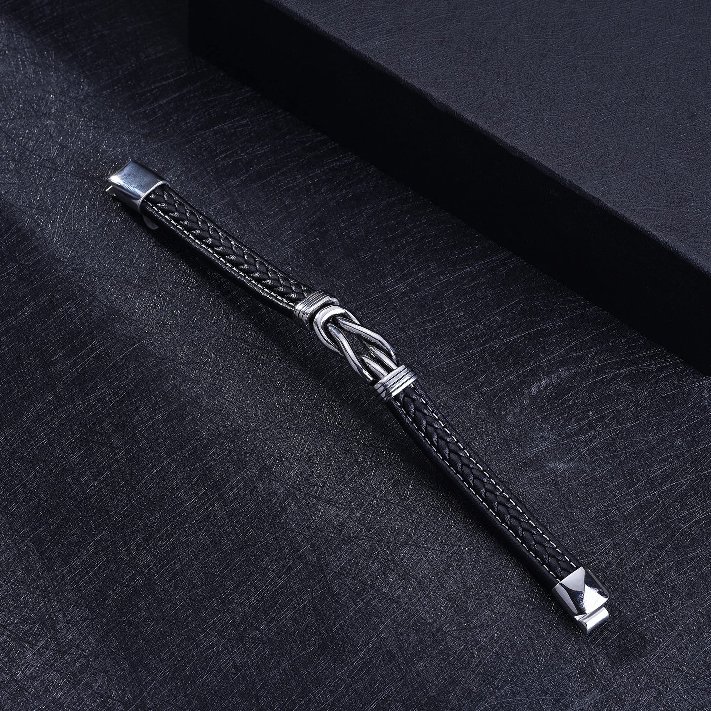 Sranich To My Son Bracelet,braided leather bracelet for Son Bracelet Gifts for Son From Mum