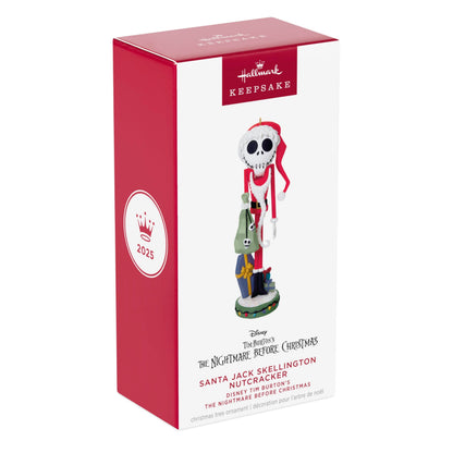 Hallmark Keepsake Disney Christmas Ornament, Tim Burton's The Nightmare Before Christmas Santa Jack Skellington Nutcracker, Gifts for Disney Fans