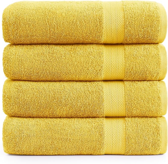 LANE LINEN 100% Luxury Cotton Bath Sheets 4 Pack