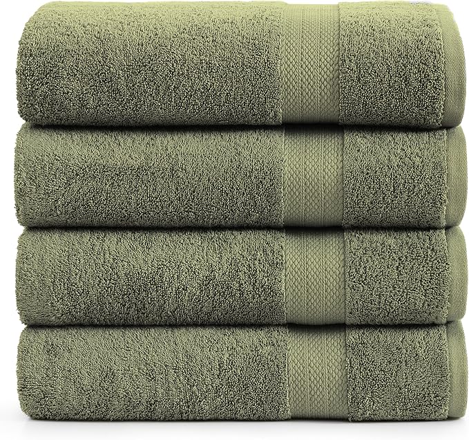 LANE LINEN 4 PCs Bath Towels Set