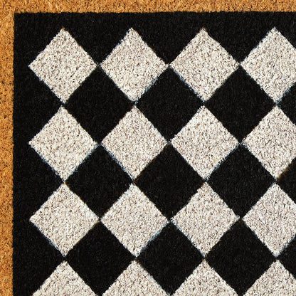 DII Natural Coir Geometric Modern Outdoor Door Mat, Front Porch Décor, 17x29, Harlequin