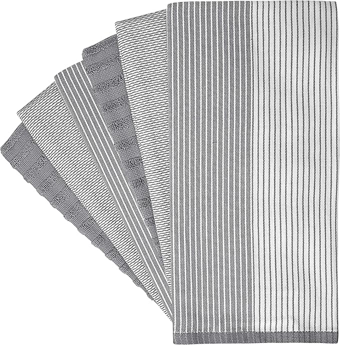 Premium Kitchen Towels | Large Cotton Dish Towels | Flat & Terry Highly