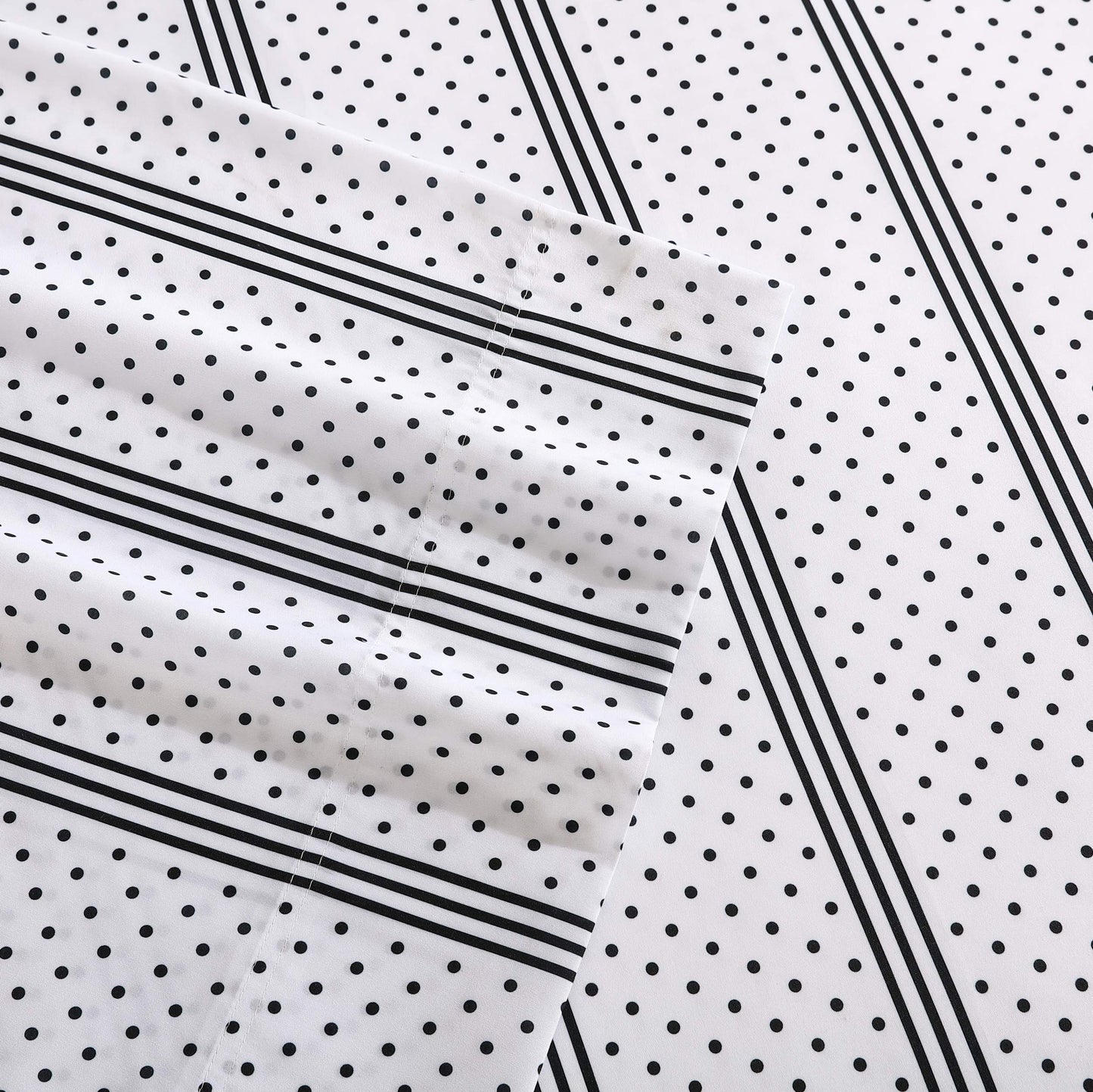 Betsey Johnson - Full Bed Sheets, Soft & Lightweight Bedding, Fade & Wrinkle Resistant (Dots & Stripes, Full)