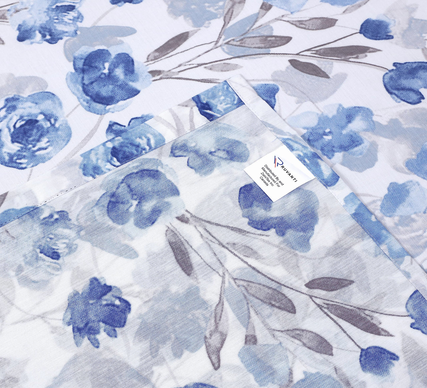 RUVANTI 100% Cotton Percale Sheets Queen Size, Monotones