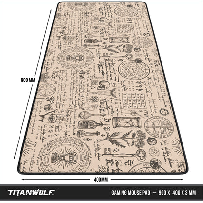 TITANWOLF - XXL Mouse Mat - Mouse Pad 900 x 400 x 3mm –Speed Gaming Mouse Pad - Extra Large - Table Mat Large Size - improved Precision and Speed – Design Alchemy