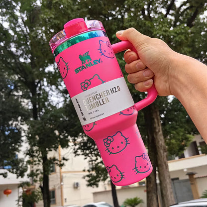 KT PINK Stanley Quencher H2.0 Tumbler – 40 oz Travel Cup