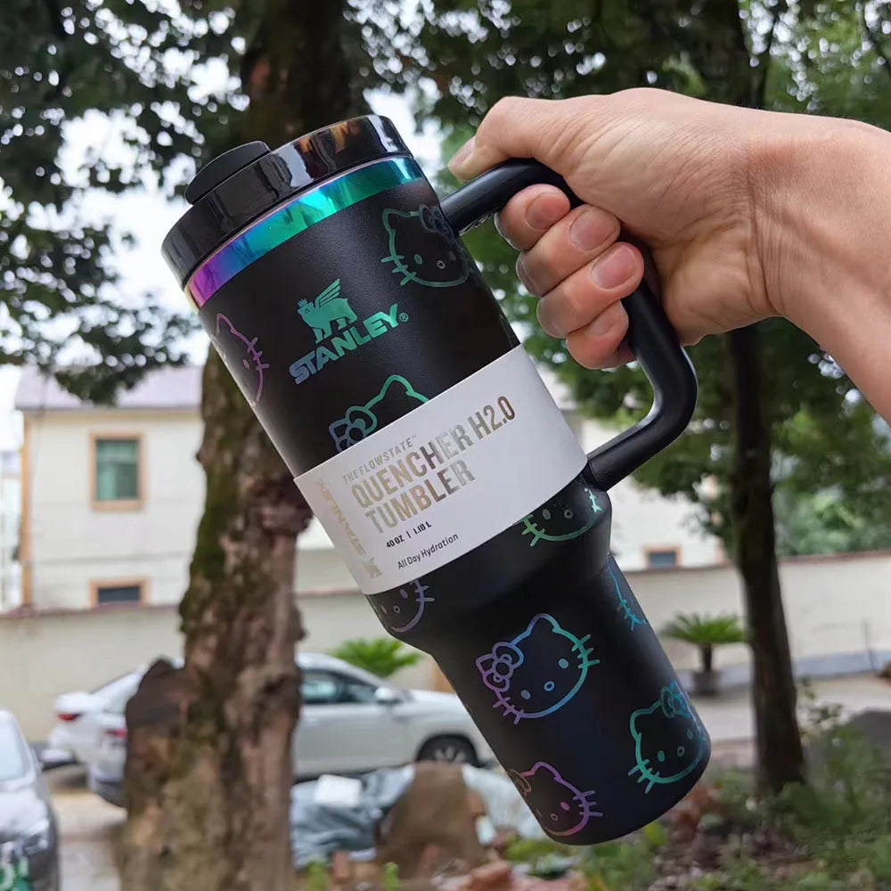KT PINK Stanley Quencher H2.0 Tumbler – 40 oz Travel Cup