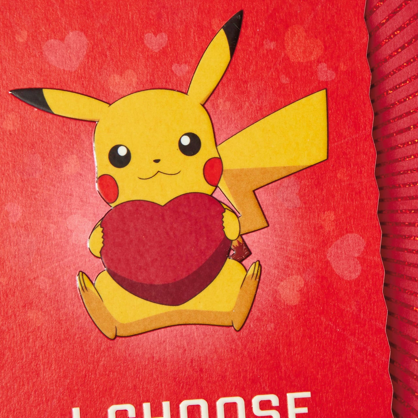 Hallmark Pokémon Valentines Day Card (Pikachu, I Choose You) Anniversary Card, Love Card