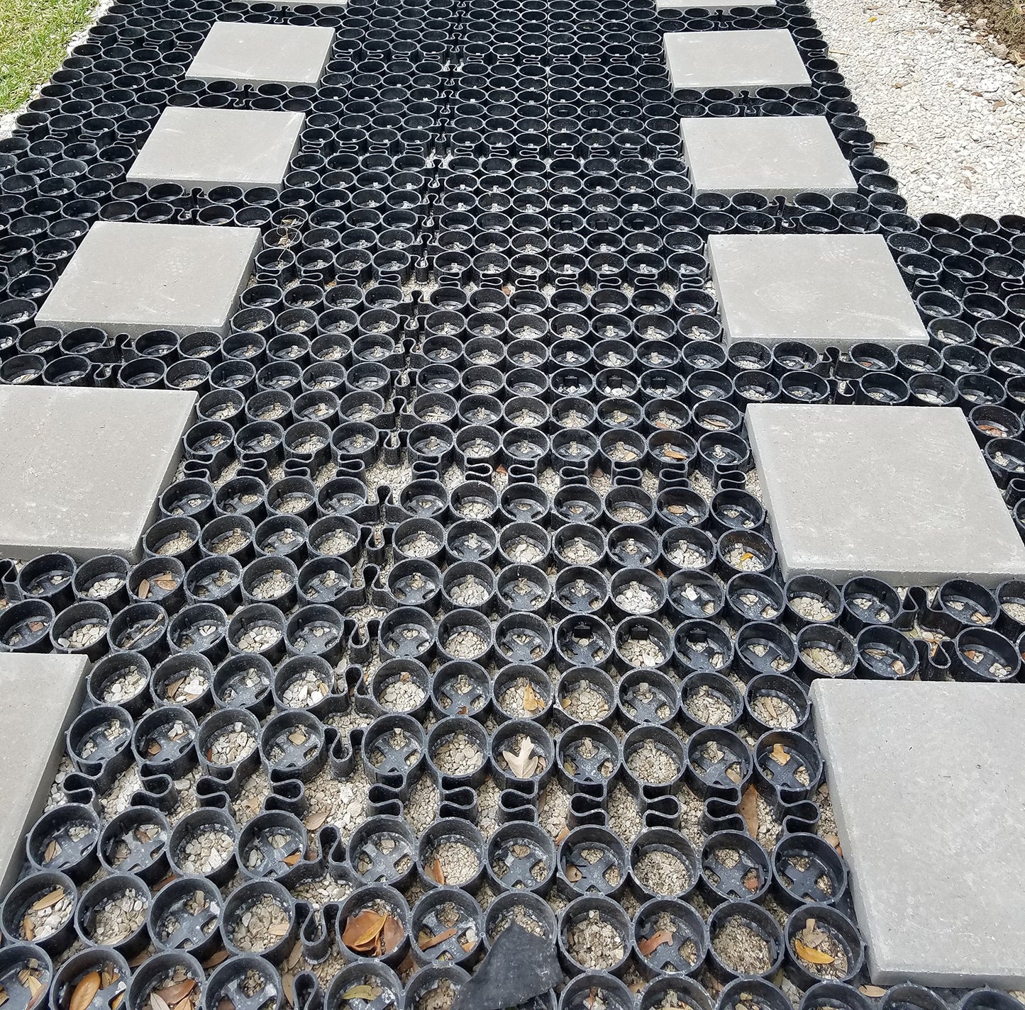 TRUEGRID | Deco Permeable Pavers | Designed as Driveway Pavers, Garden Pavers, Stepping Stone Support, for Walkways, Patios, Poolside, DIY | Outdoor Pavers | 1.8" Depth | Pack of 10 (40 Square Feet)